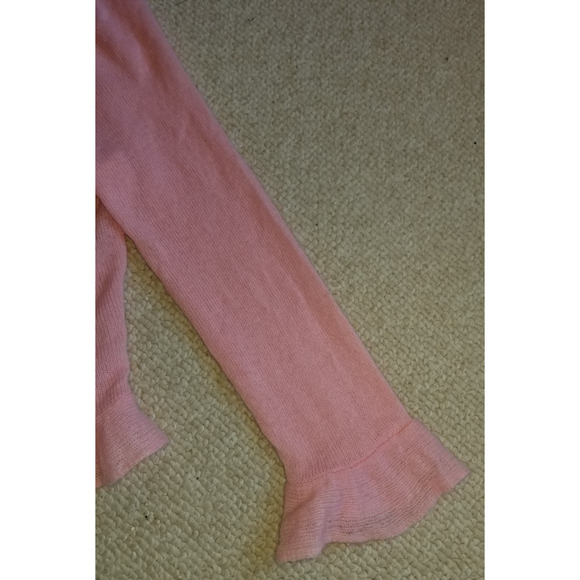 VINTAGE Womens Sweater-LILLY PULITZER-pink cashmere ruffled cardigan Preppy-S - Picture 3 of 5